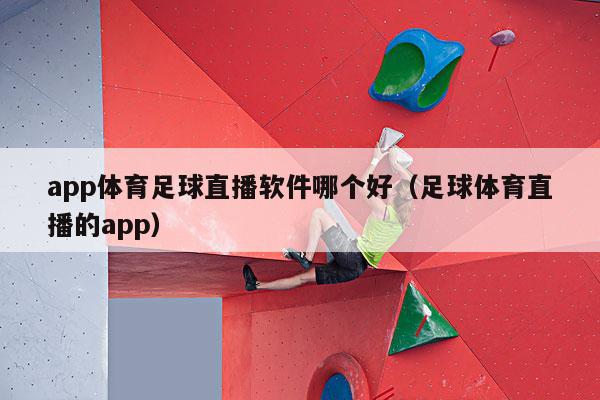 app体育足球直播软件哪个好（足球体育直播的app）