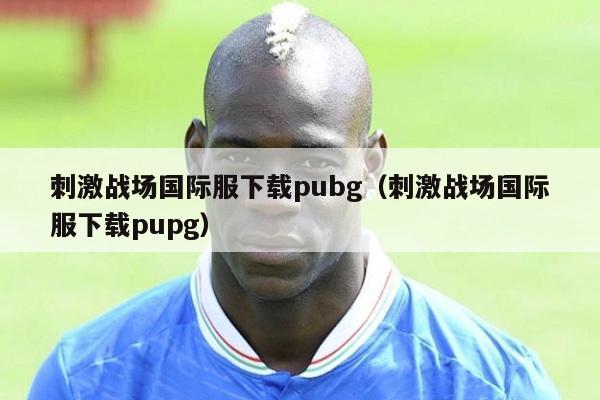 刺激战场国际服下载pubg（刺激战场国际服下载pupg）