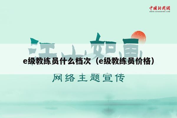 e级教练员什么档次（e级教练员价格）