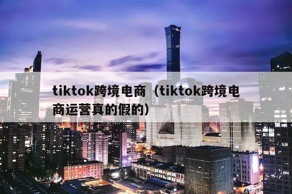 tiktok跨境电商（tiktok跨境电商运营真的假的）