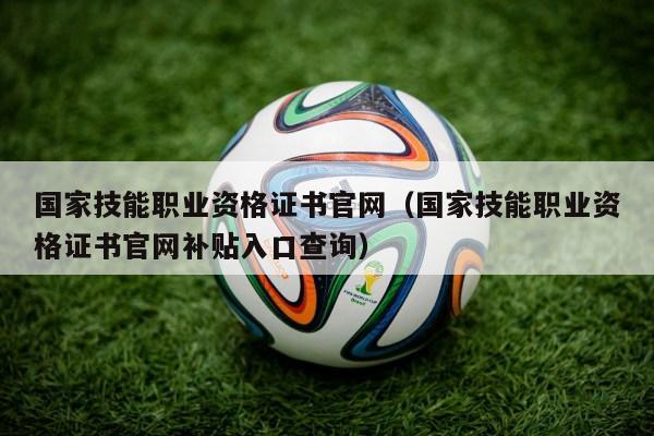 国家技能职业资格证书官网（国家技能职业资格证书官网补贴入口查询）