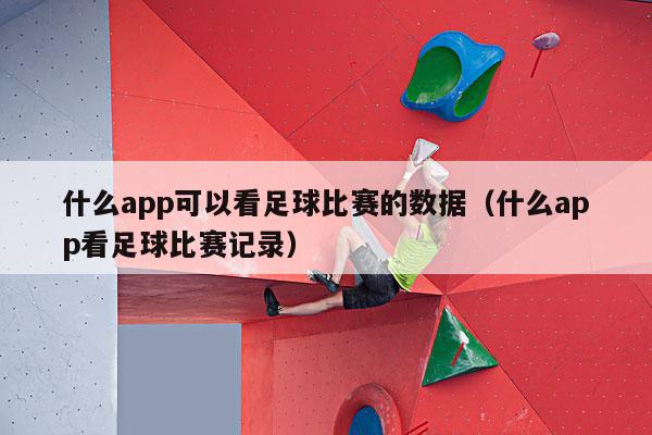 什么app可以看足球比赛的数据（什么app看足球比赛记录）