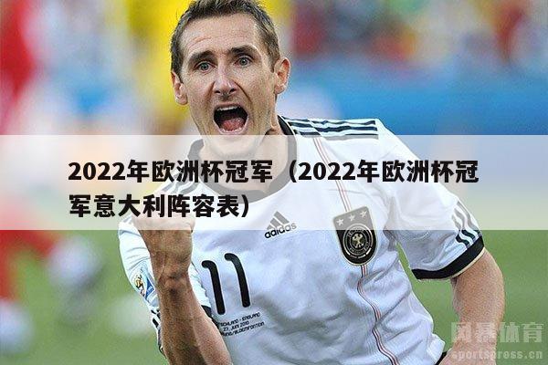 2022年欧洲杯冠军（2022年欧洲杯冠军意大利阵容表）