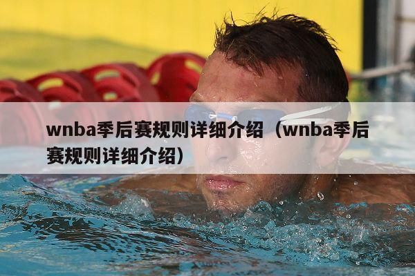 wnba季后赛规则详细介绍（wnba季后赛规则详细介绍）